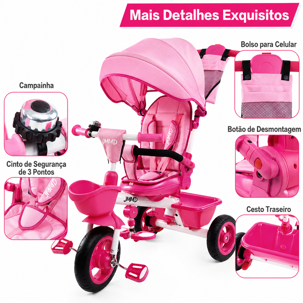 Triciclo Inicial 7 em 1(Não Dobrável)